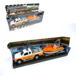 05195 SAMOCHÓD RATOWNICZY METALOWY Z ŁODZIĄ