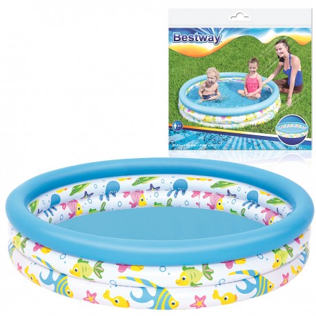 BESTWAY 51009 BASEN DMUCHANY 140 L 3 PIERŚCIENIE