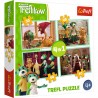 34290 TREFL PUZZLE 4W1 RODZINA TREFLIKÓW NOWI PRZYJACIELE 4+