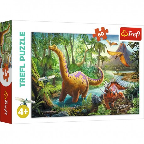 17319 TREFL PUZZLE 60 EL. WĘDRÓWKA DINOZAURÓW
