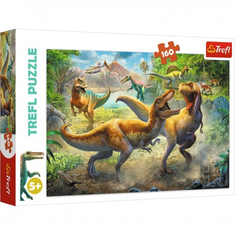 15360 TREFL PUZZLE 160 EL. DINOZAURY WALCZĄCE TYRANOZAURY
