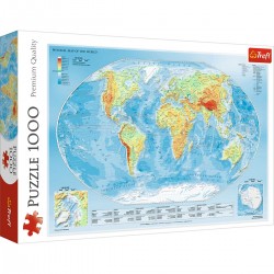 10463 TREFL PUZZLE 1000 EL. MAPA FIZYCZNA ŚWIATA