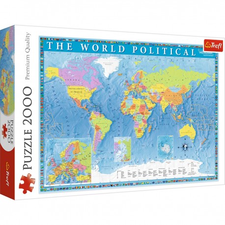 27099 TREFL PUZZLE 2000 EL. POLITYCZNA MAPA ŚWIATA