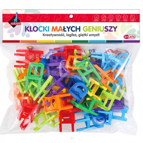 102146 KLOCKI MAŁYCH GENIUSZY KRZESŁA 40 ELEMENTÓW