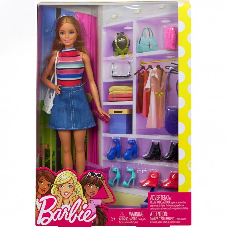 660029 BARBIE LALKA W GARDEROBIE Z AKCESORIAMI 30 CM