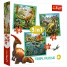 34837 TREFL PUZZLE 3W1 DINOZAURY