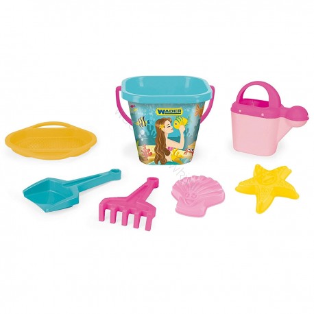 75046 WADER KOMPLET DO PIASKU 7 EL. PINK