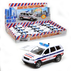 027426 AUTO METAL AMBULANS POGOTOWIE ŚWIATŁO DŹWIĘK NAPĘD RUCHOME ELEMENTY