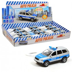 027402 AUTO METAL RADIOWÓZ POLICJA ŚWIATŁO DŹWIĘK NAPĘD RUCHOME ELEMENTY