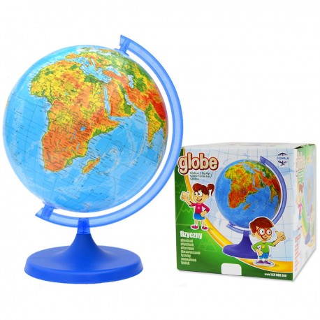 902045 GLOBUS 220MM MAPA FIZYCZNA W KARTONIE