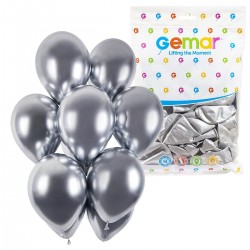 128901 GODAN BALONY SREBRNE 13" 50 SZTUK