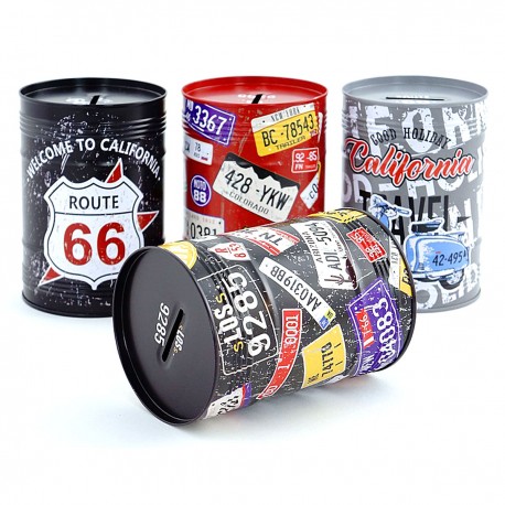 520332 SKARBONKA METALOWA PUSZKA 4 WZORY