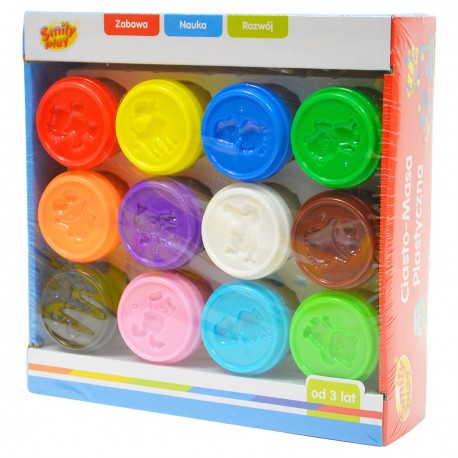 833480 SMILY PLAY CIASTO-MASA PLASTYCZNA 12 POJEMNIKÓW