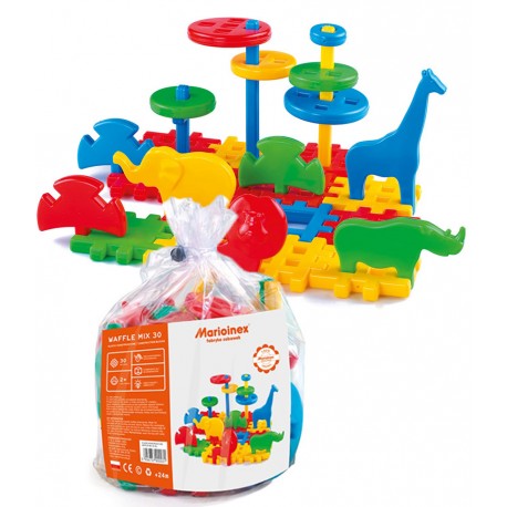 MARIOINEX KLOCKI KONSTRUKCYJNE WAFLE 36 SZTUK