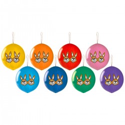 209433 GODAN BALONY PASTELOWE PIŁKA Z KRÓLIKAMI NA GUMCE 50 SZTUK