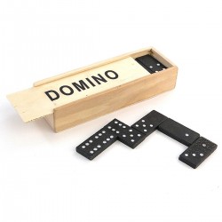 450646 DOMINO W PUDEŁKU DREWNIANE