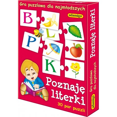 05581 ADAMIGO EDUKACYJNA UKŁADANKA POZNAJĘ LITERKI