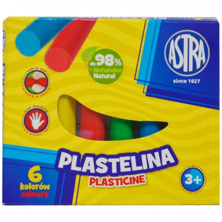030071 ASTRA PLASTELINA 6 KOLORÓW