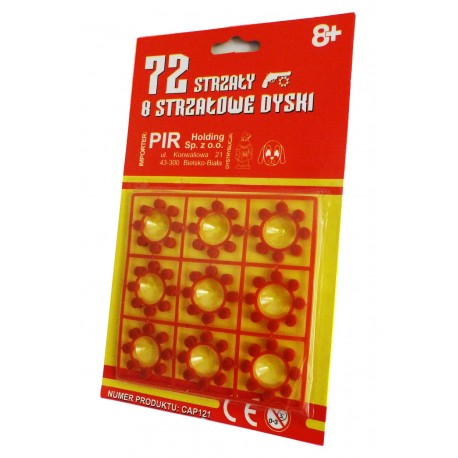 KAPISZONY SPŁONKA NABOJE DO PISTOLETU 72 STRZAŁY