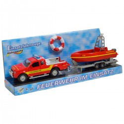 07145 AUTO STRAŻ Z ŁODZIĄ ŚWIATŁO DŹWIĘK