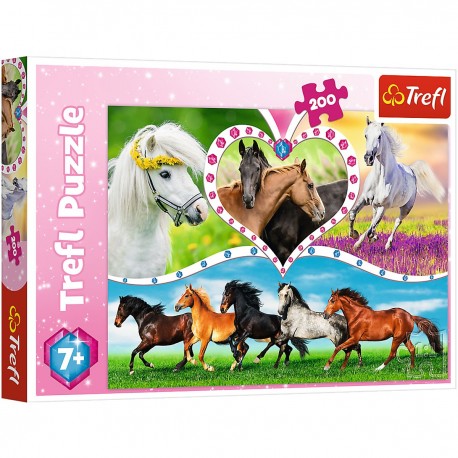 13248 TREFL PUZZLE 200 EL. PIĘKNE KONIE