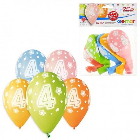 321951 GODAN BALONY HEL CYFRA 4 KOLOROWE 13 CALI