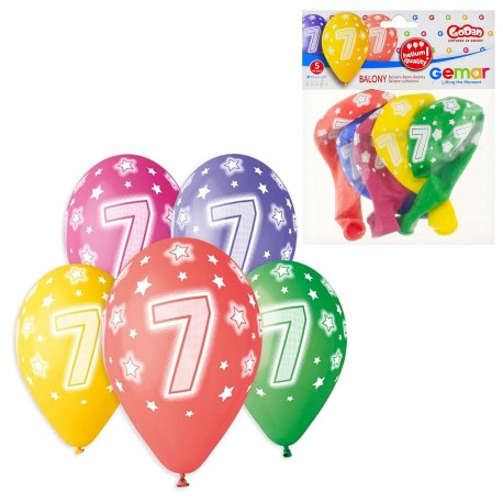 321982 GODAN BALONY HEL CYFRA 7 KOLOROWE 13 CALI