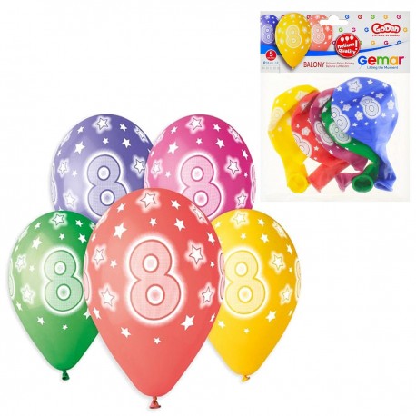321999 GODAN BALONY HEL CYFRA 8 KOLOROWE 13 CALI