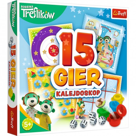 01922 TREFL GRA 15 GIER KALEJDOSKOP RODZINA TREFLIKÓW