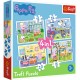 34359 TREFL PUZZLE 4W1 PEPPA PIG 3+