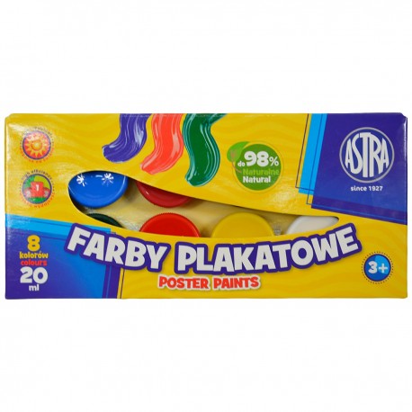020065 ASTRA FARBY PLAKATOWE 8 KOLORÓW