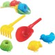 900215 KOMPLET DO PIASKU MINI ŁOPATKA + GRABKI + 3 FOREMKI MARIOINEX