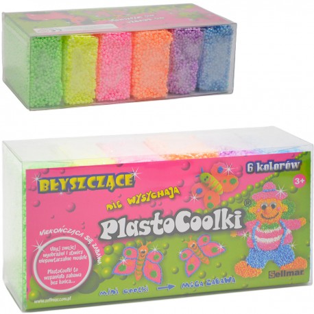 351382 PIANKOLINA PLASTOCOOLKI 6 KOLORÓW Z BROKATEM