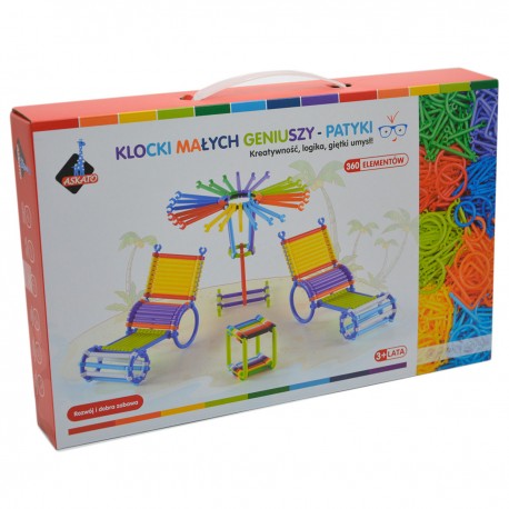 109527 KLOCKI MAŁYCH GENIUSZY PATYKI 360 EL