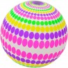 134432 PIŁKA GUMOWA TĘCZOWE KROPKI 23 CM ARTYK