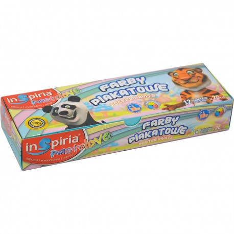 007581 FARBY PLAKATOWE 12 KOLORÓW 20 ML