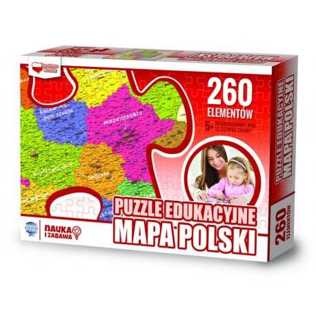906944 PUZZLE EDUKACYJNE MAPA POLSKI