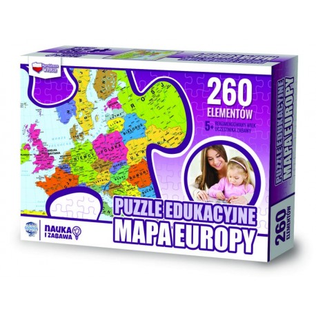 907149 PUZZLE EDUKACYJNE MAPA EUROPY