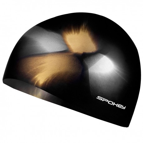 85374 SPOKEY CZEPEK PŁYWACKI SILIKONOWY ABSTRACT CZARNY