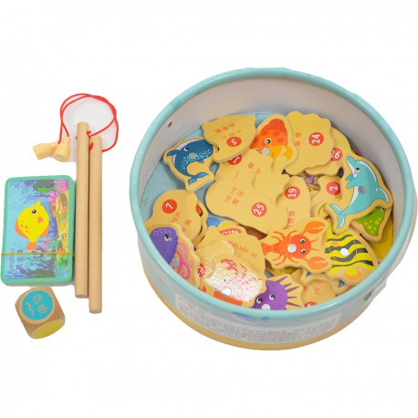 899612 RYBKI GRA W ŁOWIENIE DREWNIANE MAGNETYCZNE