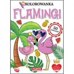 753006 MARTEL KOLOROWANKA Z NAKLEJKAMI FLAMINGI