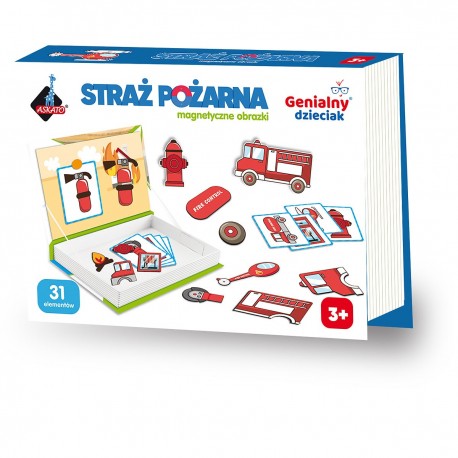 110752 PUZZLE MAGNETYCZNE STRAŻ POŻARNA GENIALNY DZIECIAK