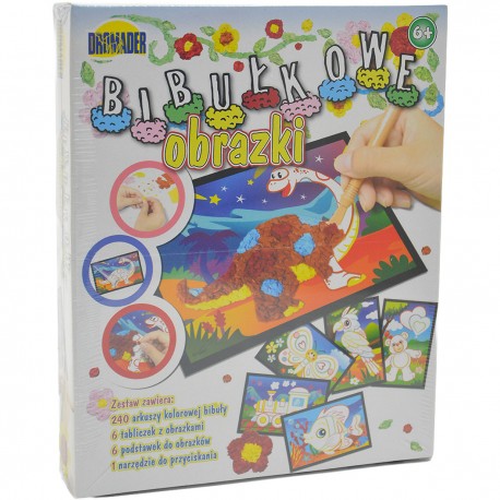 007389 BIBUŁKOWE OBRAZKI W PUDEŁKU