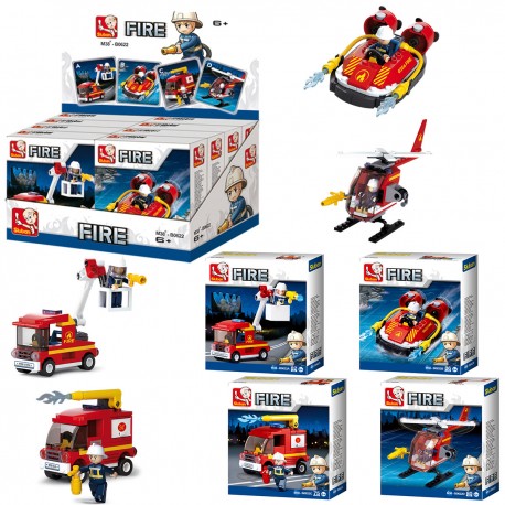 988281 KLOCKI KONSTRUKCYJNE SLUBAN 80 ELEMENTÓW POJAZD STRAŻY