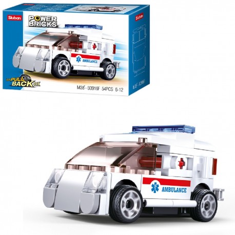 436579 SLUBAN KLOCKI MAŁA KARETKA AMBULANS 54EL