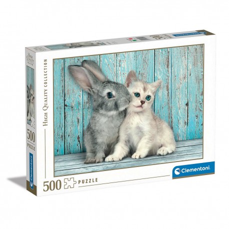 350049 CLEMENTONI PUZZLE 500 EL KOT I KRÓLIK HQ