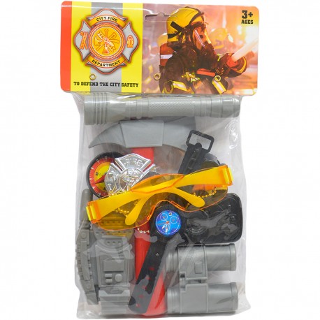 608413 ZESTAW STRAŻAKA KASK GAŚNICA + AKCESORIA