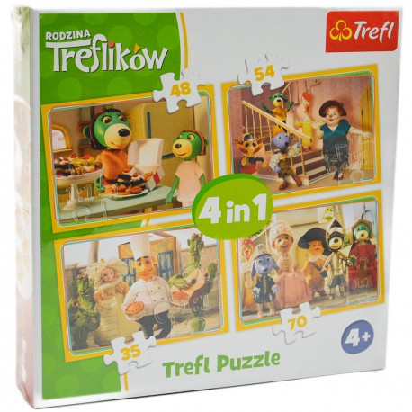 34318 TREFL PUZZLE 4W1 TREFLIKI