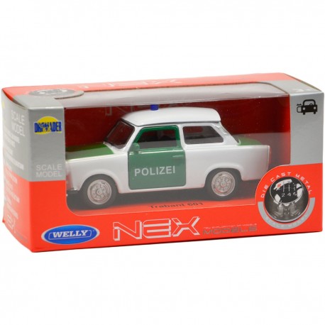 WELLY SAMOCHÓD TRABANT 601 METALOWY 1:34 POLIZEI