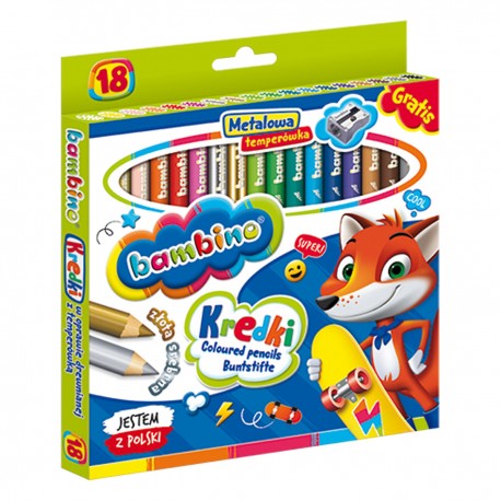 000348 KREDKI BAMBINO 18 KOLORÓW